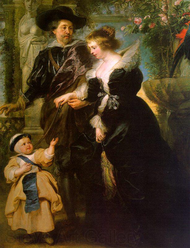 Peter Paul Rubens Rubens with his Wife, Helene Fourmont and Their Son, Peter Paul Spain oil painting art